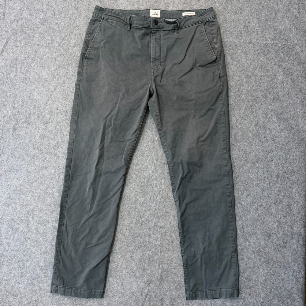 Flint & Tinder Gray Straight Leg Classic Fit Chino Pants Men's Size 36x31*
